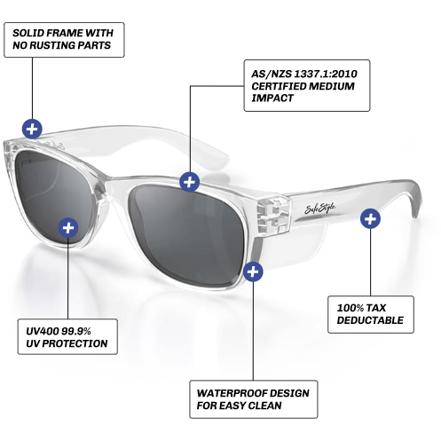 Safe Style CCT100 Classic Clear Frame Safety Glasses