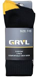 GRVL Socks GRVLS2 Crew Everyday 5 Pack