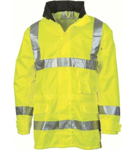 HiVis D/N Breathable Rain Jacket with 3M R/Tape - 3871