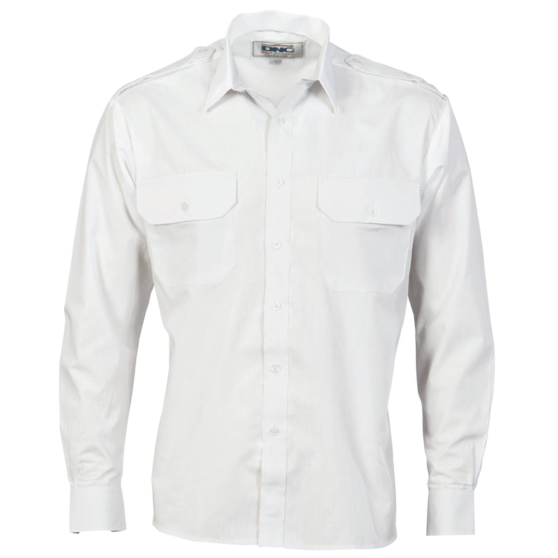 Epaulette Polyester/Cotton Work Shirt - Long Sleeve 3214DNCEpaulette Polyester/Cotton Work Shirt - Long Sleeve 3214