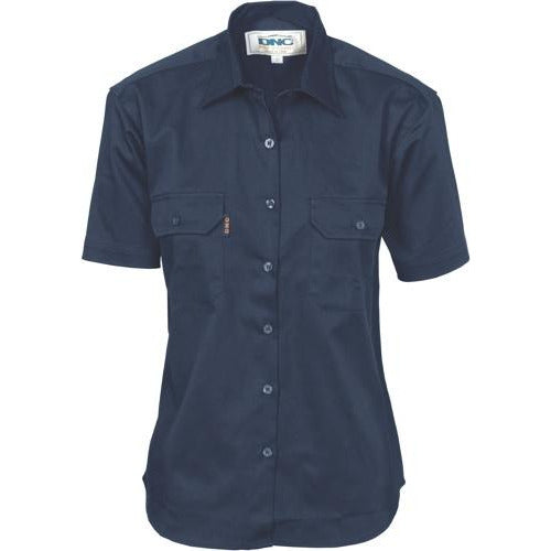 Ladies Cotton Drill Work Shirt - Short Sleeve 3231DNCLadies Cotton Drill Work Shirt - Short Sleeve 3231