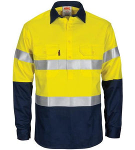 Patron Saint Flame Retardant 2 Tone Closed Front Cotton Shirt with 3M F/R Tape - L/S 3407