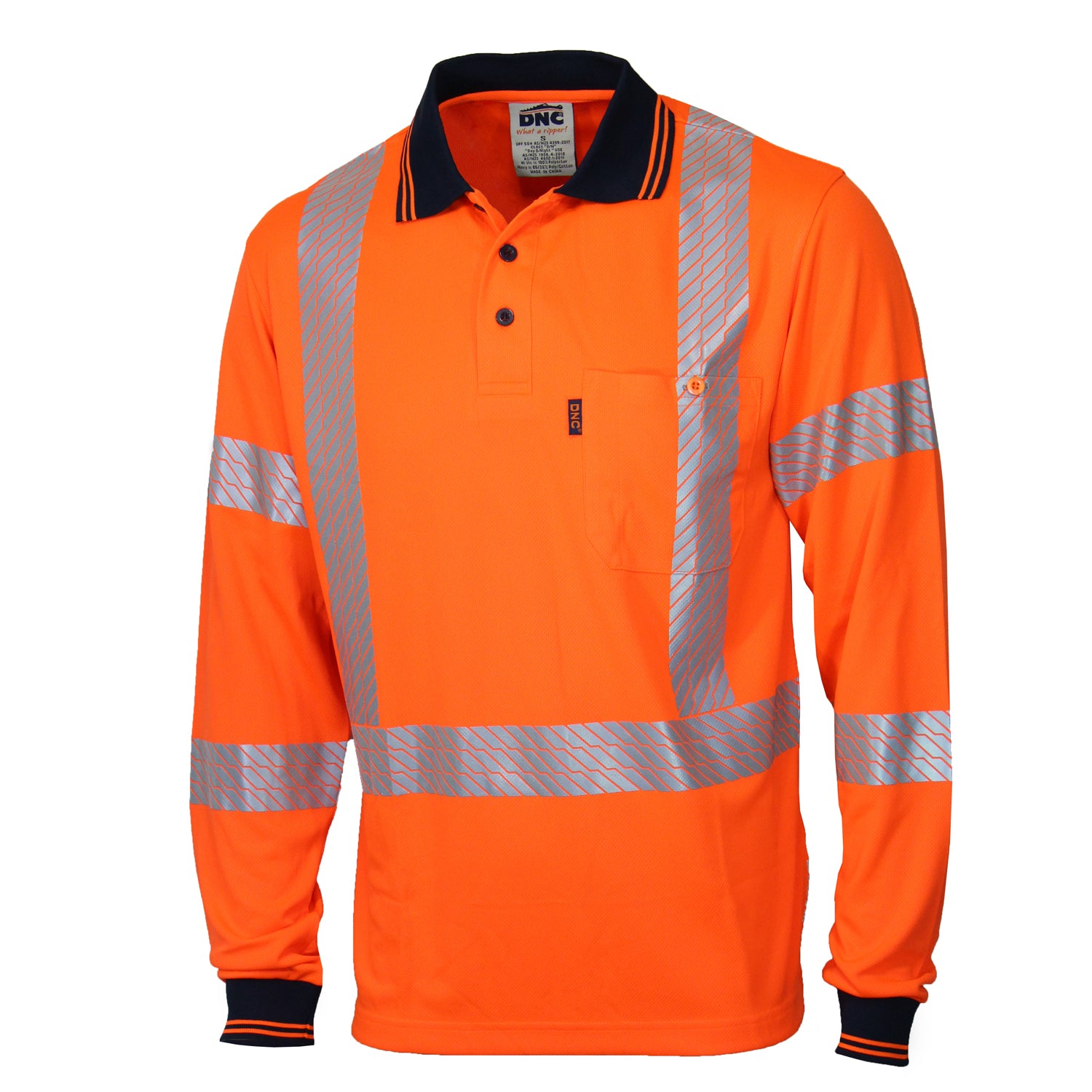 Online HiVis Segmented Tape X Back Polo Shirt