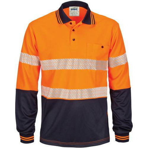 Hi Vis Segmented Tape Micromesh Polo - Long Sleeve 3513DNCVis Segmented Tape Micromesh Polo - Long Sleeve 3513