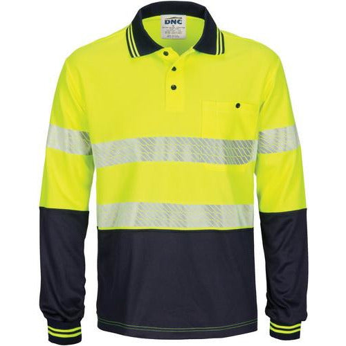 Hi Vis Segmented Tape Micromesh Polo - Long Sleeve 3513DNCVis Segmented Tape Micromesh Polo - Long Sleeve 3513