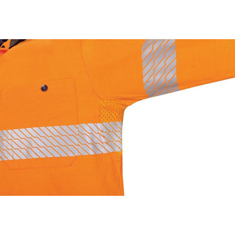 Hi Vis Segmented Tape Cotton Jersey Polo - Long Sleeve 3516DNCVis Segmented Tape Cotton Jersey Polo - Long Sleeve 3516