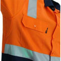 Hivis 2 tone L/W cotton biomotion & "x" back shirt with CSR R/tape - Long Sleeve 3547
