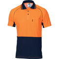 HiVis Cotton Backed Cool-Breeze Contrast Polo - Short Sleeve 3719