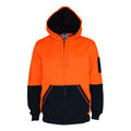 Hivis 2 tone Full zip super fleecy hoodie