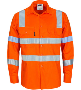 Cotton Drill Lightweight Shirt Day/Night with CSR Reflective Tape - Long Sleeve 3743 (VIC RAIL)
