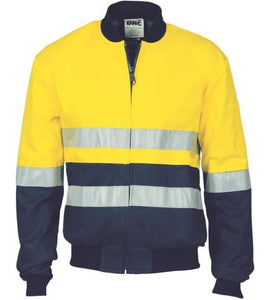 HiVis Two Tone D/N Cotton Bomber Jacket with CSR R/tape 3758
