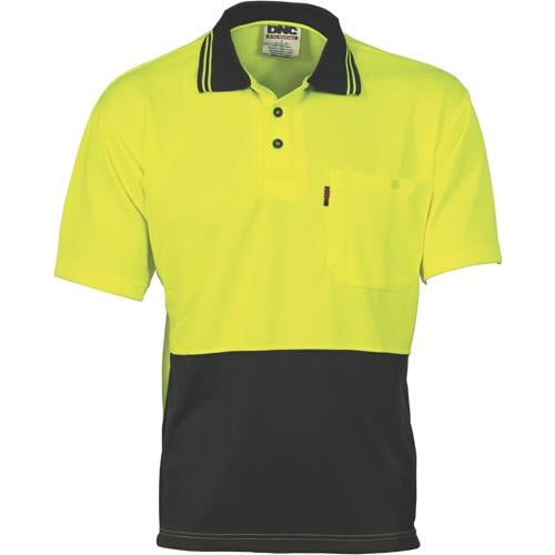HiVis Two Tone Cool Breathe Polo Shirt - Short Sleeve 3811DNCTone Cool Breathe Polo Shirt - Short Sleeve 3811