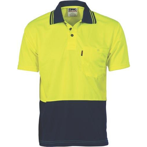 HiVis Two Tone Cool Breathe Polo Shirt - Short Sleeve 3811DNCTone Cool Breathe Polo Shirt - Short Sleeve 3811