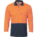 HiVis Two Tone Cool Breathe Polo Shirt, 3/4 Sleeve - 3812