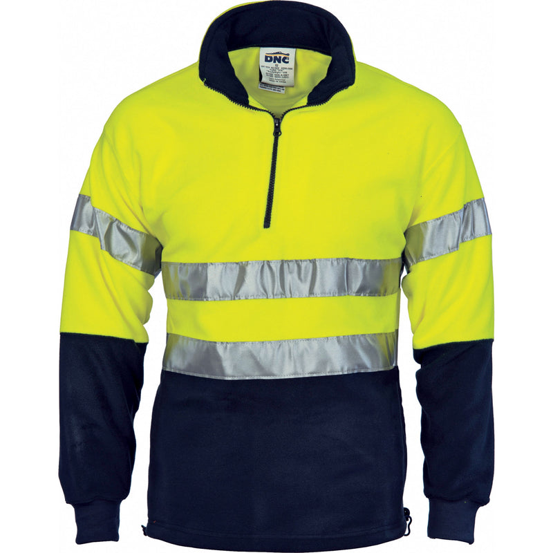 HiVis 1/2 Zip Polar Fleece w/Tape 3829