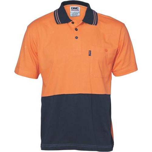 HiVis Cool-Breeze Cotton Jersey Polo Shirt - Short Sleeve 3845DNCHiVis Cool-Breeze Cotton Jersey Polo Shirt - Short Sleeve 3845