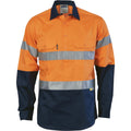 HiVis Close Front Cotton Drill Shirt with 3M R/Tape 3849