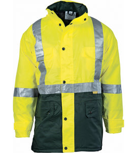 HiVis Two Tone Quilted Wet Weather Jacket with 3M R/Tape - 3863