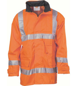 HiVis D/N Breathable Rain Jacket with 3M R/Tape - 3871