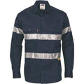 HiVis Cool-Breeze Cotton Shirt with 3M 8910 R/Tape - Long sleeve - 388DNCHiVis Cool-Breeze Cotton Shirt