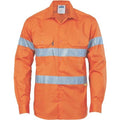 HiVis Cool-Breeze Cotton Shirt with 3M 8910 R/Tape - Long sleeve - 388DNCHiVis Cool-Breeze Cotton Shirt