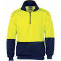 HiVis Two Tone 1/2 Zip Reflective Piping Sweat Shirt 3928DNCHiVis