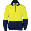 HiVis Two Tone 1/2 Zip Reflective Piping Sweat Shirt 3928