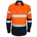 HiVis 2Tone Biomotion Taped Cotton Shirt - Long Sleeve 3976DNCHiVis 2Tone Biomotion Taped Cotton Shirt - Long Sleeve 3976