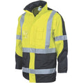 HiVis 2 Tone Cross Back D/N “2 in 1” Contrast Rain Jacket 3993DNC1” Contrast Rain Jacket 3993