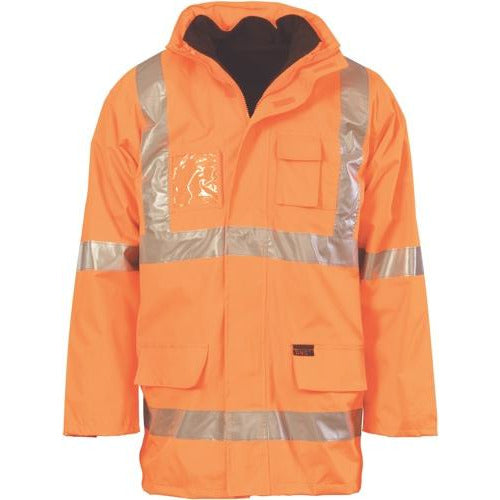 HiVis Cross Back Waterproof Rain Jacket