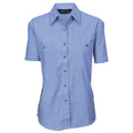 Ladies Cotton Chambray Shirt - Short Sleeve - 4105