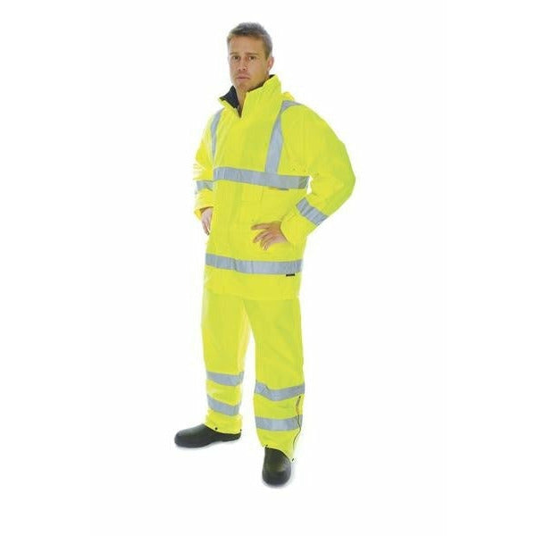 HiVis D/N Breathable Rain Jacket with 3M R/Tape - 3871