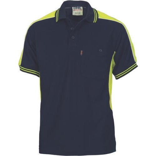 Polyester Cotton Panel Polo Shirt - Short Sleeve - 5214