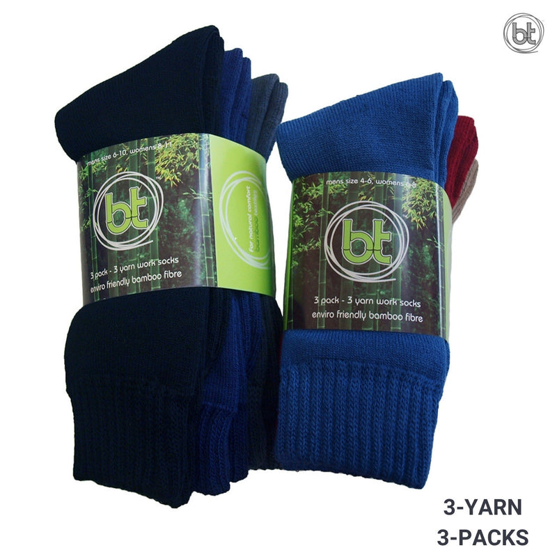 Bamboo Textiles Extra Thick Socks - 3 Pack