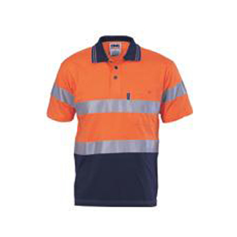 Hivis Cool-Breeze Cotton Jersey Polo With CSR R/Tape - S/S - 3915